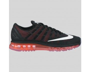 Damen & Herren - Nike Air Max 2016 Schwarz Weiß Total Karmesinrot