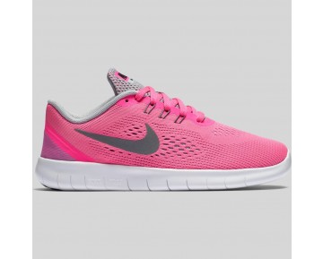 Damen & Herren - Nike Free RN (GS) Pink Blast Metallisch Silber Schwarz