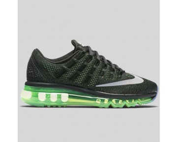 Damen & Herren - Nike Air Max 2016 (GS) Schwarz Spiegeln Silber Voltage Grün