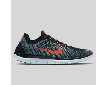 Damen & Herren - Nike Free 4.0 Flyknit Schwarz Nacht Factor Total Orange