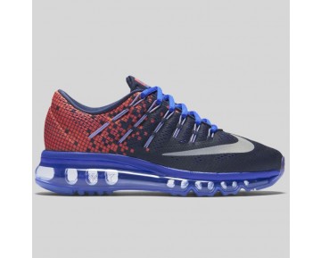 Damen & Herren - Nike Air Max 2016 Print (GS) Obsidian Spiegeln Silber Light Karmesinrot