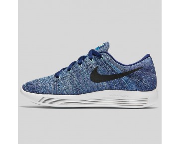 Damen & Herren - Nike Wmns Lunarepic Low Flyknit Dunkel lila Staub Schwarz Star Blau