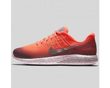 Damen & Herren - Nike Wmns Lunarglide 8 Shield Hell Mango Metallisch Silber Plam Fog