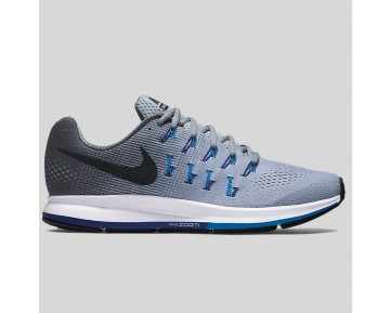 Damen & Herren - Nike Air Zoom Pegasus 33 Wolf Grau Schwarz Foto Blau