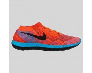 Damen & Herren - Nike Free 3.0 Flyknit Hyper Orange Schwarz Blau Lagune