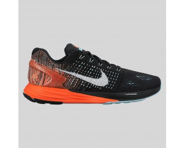 Damen & Herren - Nike Wmns Lunarglide 7 Schwarz Weiß Copa Hyper Orange