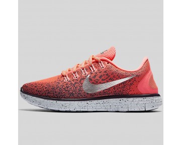 Damen & Herren - Nike Wmns Free RN Distance Shield Hell Mango Metallisch Silber