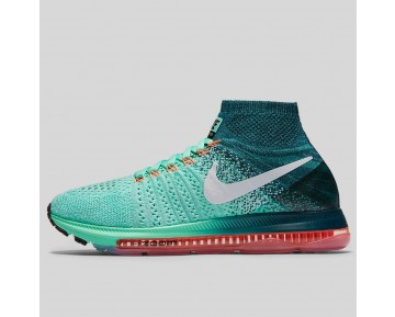 Damen & Herren - Nike Wmns Zoom All Out Flyknit Grün Glühen Weiß Mitternacht Turquoise