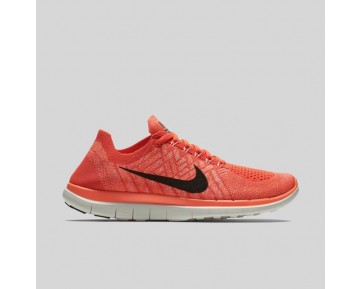 Damen & Herren - Nike Wmns Free 4.0 Flyknit Hell Mango Schwarz Hyper Orange