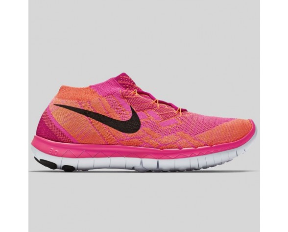 Damen & Herren - Nike Wmns Free 3.0 Flyknit Fireberry Schwarz Pink Pow