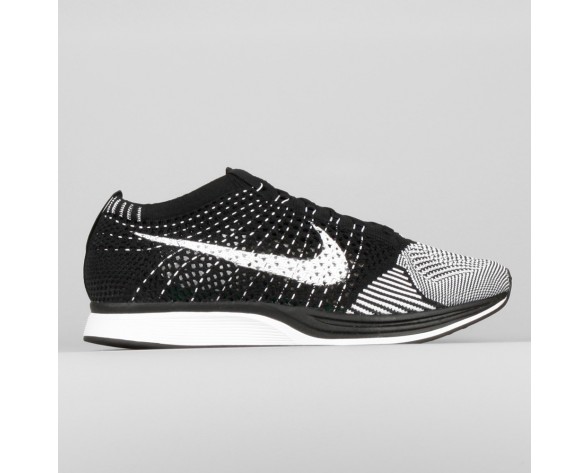 Damen & Herren - Nike Flyknit Racer Schwarz Weiß 2.0