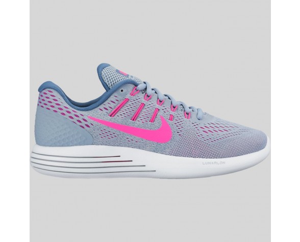 Damen & Herren - Nike Wmns Lunarglide 8 Blau Grau Pink Blast Blau Tint
