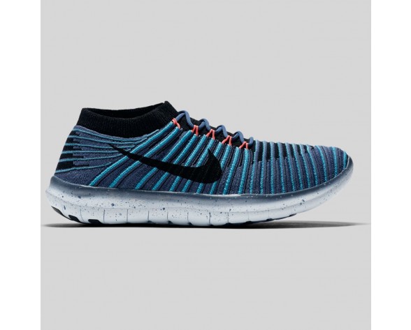 Damen & Herren - Nike Wmns Free RN Motion Flyknit Ozean Fog Schwarz Gamma Blau