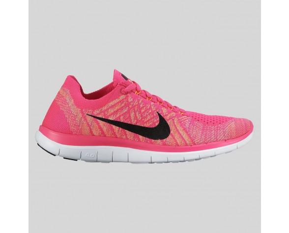 Damen & Herren - Nike Wmns Free 4.0 Flyknit Pink Foil Sunset Glühen