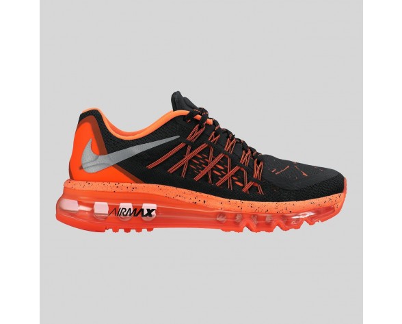 Damen & Herren - Nike Air Max 2015 Lava (GS) Schwarz Metallisch Silber Total Karmesinrot