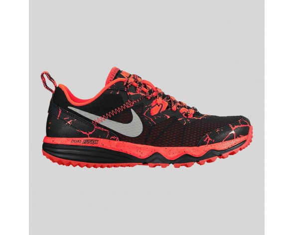 Damen & Herren - Nike Dual Fusion Trail Lava (GS) Schwarz Metallisch Silber Total Karmesinrot