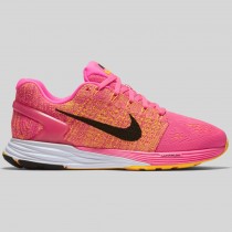 Damen & Herren - Nike Wmns Lunarglide 7 Pink Blast Schwarz Laser Orange