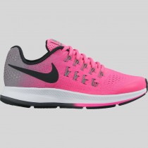 Damen & Herren - Nike Zoom Pegasus 33 (GS) Pink Blast Schwarz Cool Grau