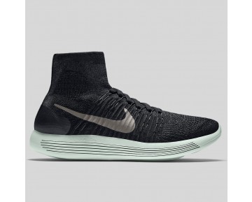 Damen & Herren - Nike Lunarepic Flyknit LB Schwarz Metallisch Pewter Barely Grün