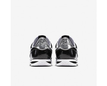 Nike Cortez Basic Premium QS Sneaker - Schwarz/Weiß/Metallisches Silber