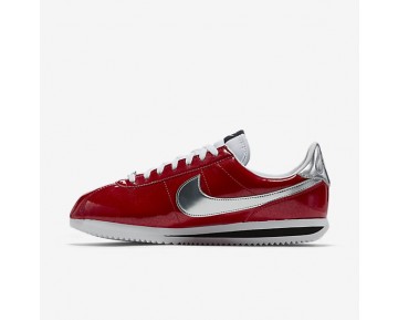 Nike Cortez Basic Premium QS Schuhe - Turnhalle Rot/Weiß/Metallisches Silber