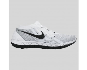 Damen & Herren - Nike Free 3.0 Flyknit Weiß Schwarz Rein Platinum