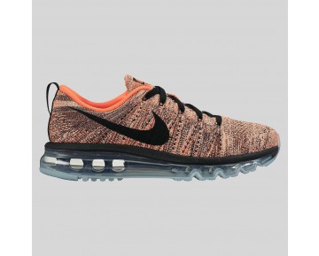 Damen & Herren - Nike Wmns Flyknit Max Schwarz Hyper Orange Sunset Glühen
