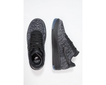 Nike Air Force 1 Flyknit Low Schuhe Low NIKnmdw-Schwarz