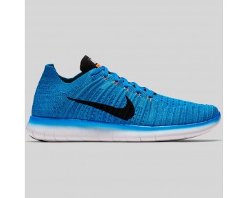 Damen & Herren - Nike Free RN Flyknit Foto Blau Schwarz Gamma Blau