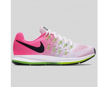 Damen & Herren - Nike Wmns Air Zoom Pegasus 33 Weiß Pink Blast Elektrisch Grün