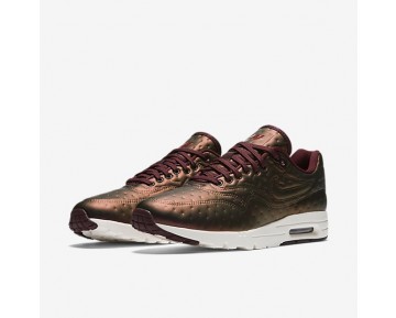 Nike Air Max 1 Ultra Premium Jacquard Trainer - Metallischer Mahagoni/Dunkles Cayenne/Elfenbein/Nacht Kastanienbraun