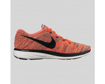 Damen & Herren - Nike Flyknit Lunar3 Hell Karmesinrot Schwarz Hyper Orange