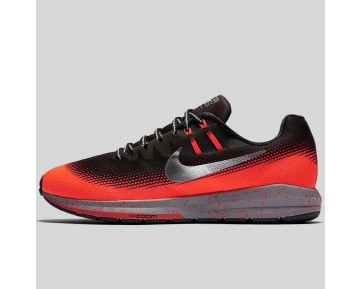 Damen & Herren - Nike Air Zoom Structure 20 Shield Schwarz Metallisch Silber Hell Karmesinrot