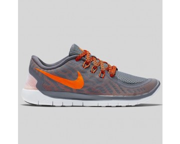 Damen & Herren - Nike Free 5.0 (GS) Cool Grau Total Orange