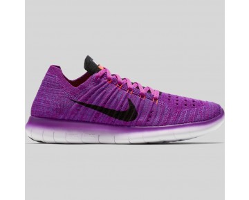 Damen & Herren - Nike Wmns Free RN Flyknit Hyper Violet Schwarz Total Karmesinrot