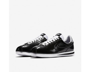 Nike Cortez Basic Premium QS Schuhe - Schwarz/Weiß/Metallisches Silber