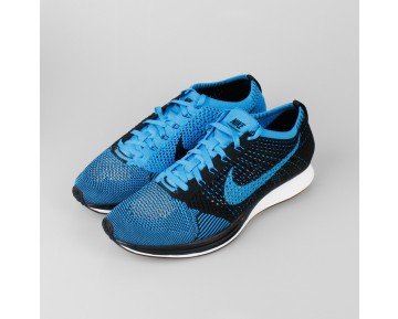 Damen & Herren - Nike Flyknit Racer Schwarz Foto Blau
