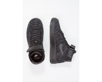 Nike Air Force 1 Flyknit Schuhe High NIKen06-Schwarz