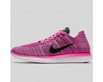 Damen & Herren - Nike Wmns Free RN Flyknit Fire Pink Schwarz Peach Cream