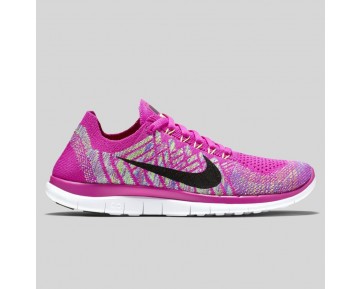 Damen & Herren - Nike Wmns Free 4.0 Flyknit Fuchsia Flash Aluminum