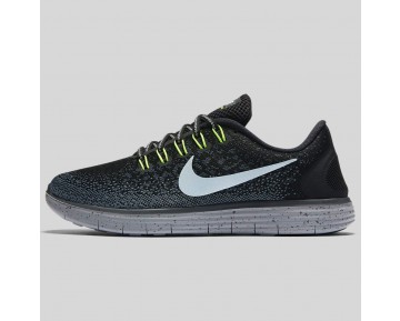 Damen & Herren - Nike Wmns Free RN Distance Shield Schwarz Metallisch Silber Stealth