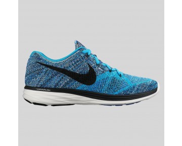 Damen & Herren - Nike Flyknit Lunar3 Blau Lagune Schwarz Spiel Königlich