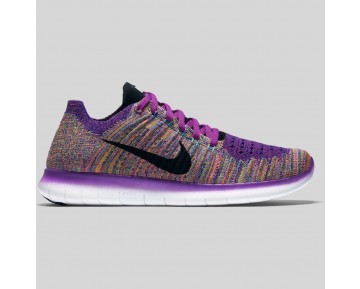 Damen & Herren - Nike Wmns Free RN Flyknit Hyper Violet Schwarz Gamma Blau