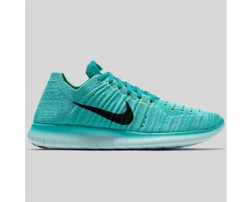 Damen & Herren - Nike Wmns Free RN Flyknit Hyper Turquoise Schwarz Volt Rio Teal