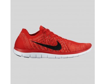 Damen & Herren - Nike Free 4.0 Flyknit Universität Rote Schwarz Hot Lava