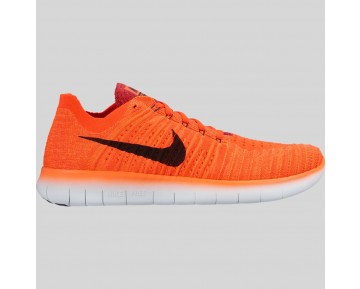 Damen & Herren - Nike Free RN Flyknit Hell Karmesinrot Schwarz Universität Rote