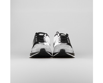 Damen & Herren - Nike Flyknit Racer Schwarz Weiß 2.0