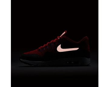 Nike Air Max 1 Ultra Flyknit Schuhe - Universität Rot/Helles Purpur/Schwarz