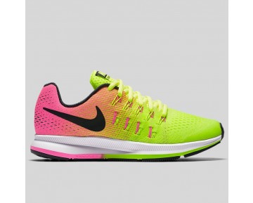 Damen & Herren - Nike Zoom Pegasus 33 (GS) Volt Schwarz Pink Blast